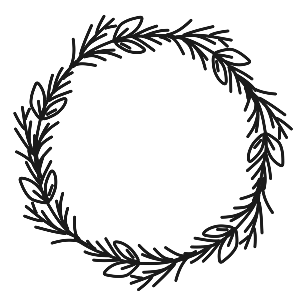 Hand Drawn Wreath png