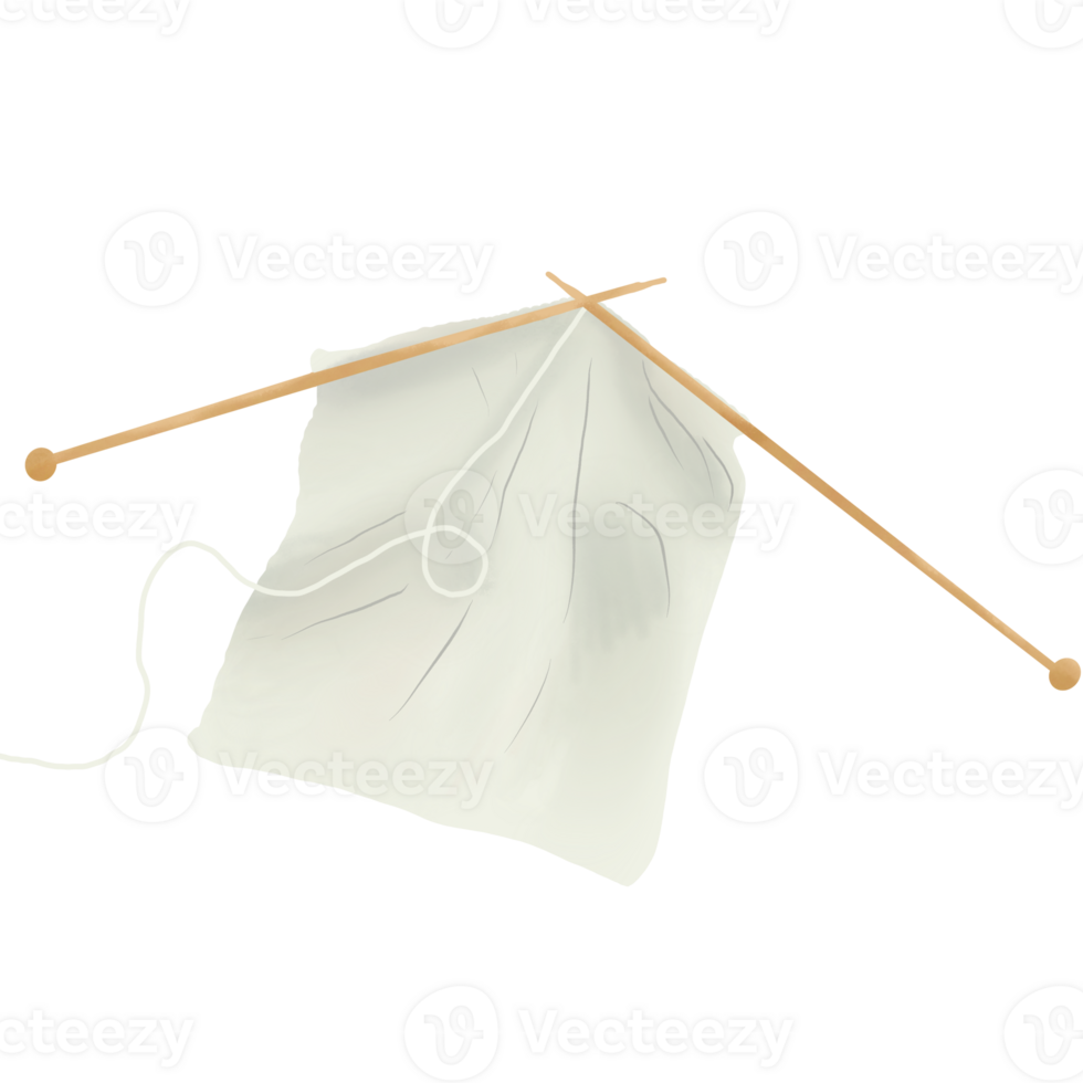 Knitting scarf handcraft png
