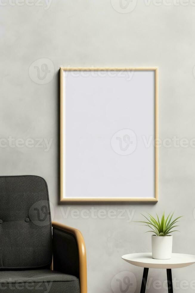 Minimal frame mock up in a modern contemporary design AI Generated photo