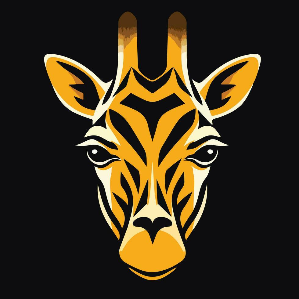 sports logo of a giraffe vector