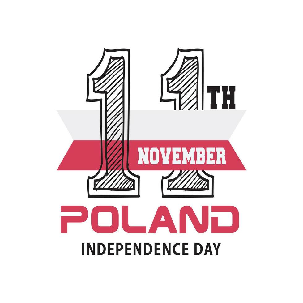 November 11, Poland Independence Day. Happy Independence Day of Poland vector