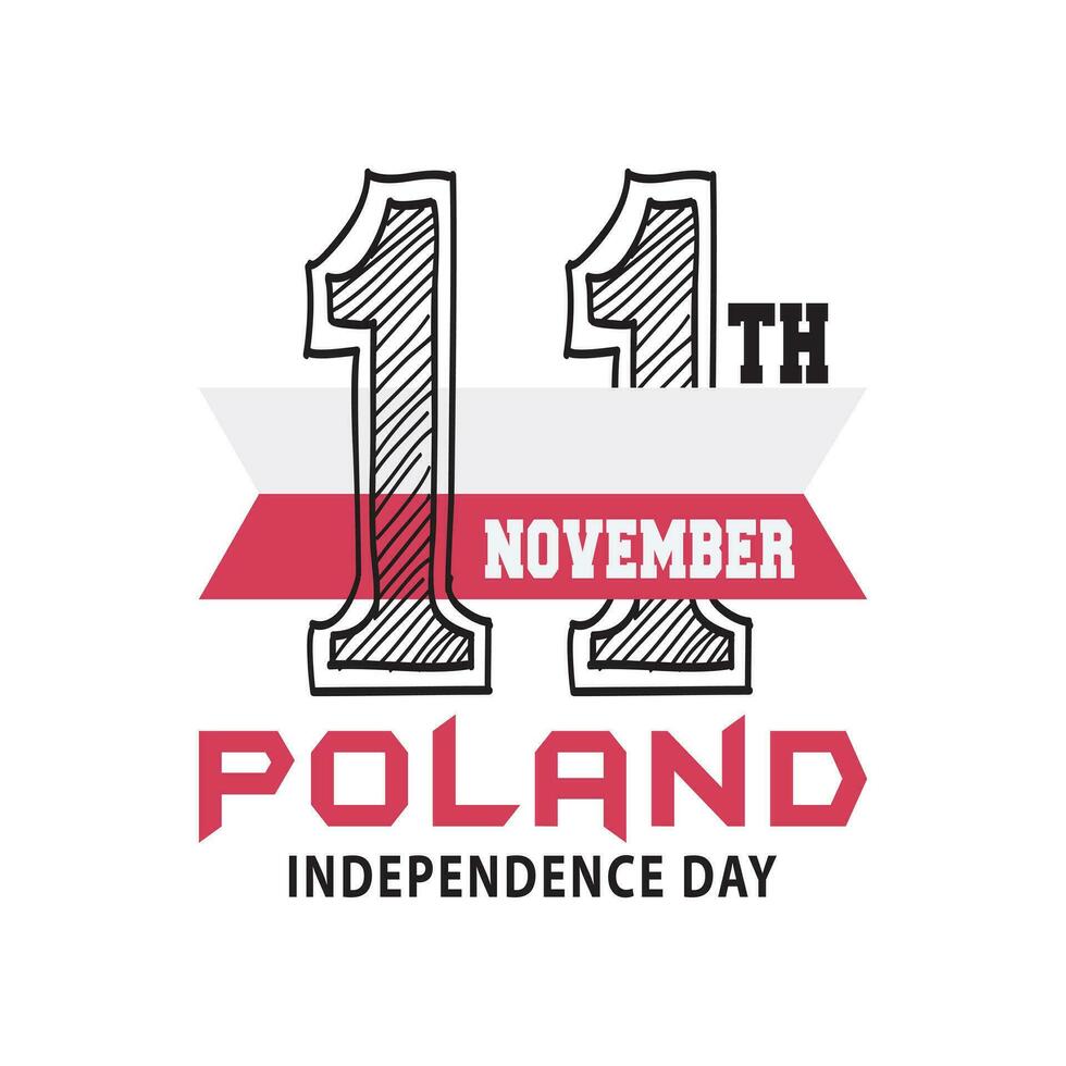 November 11, Poland Independence Day. Happy Independence Day of Poland vector