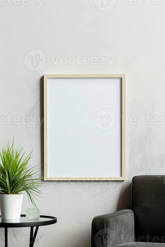 Minimal frame mock up in a modern contemporary design AI Generated photo