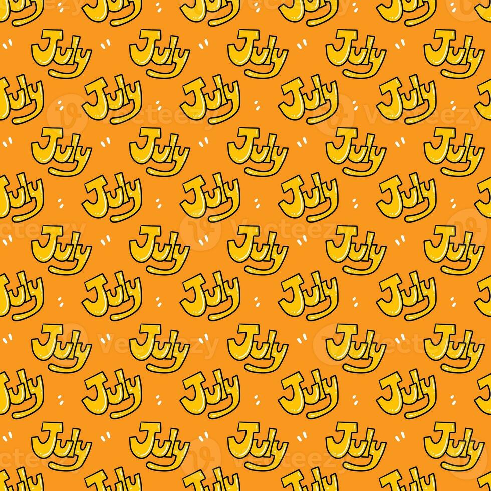 seamless pattern of abstract background, text July photo