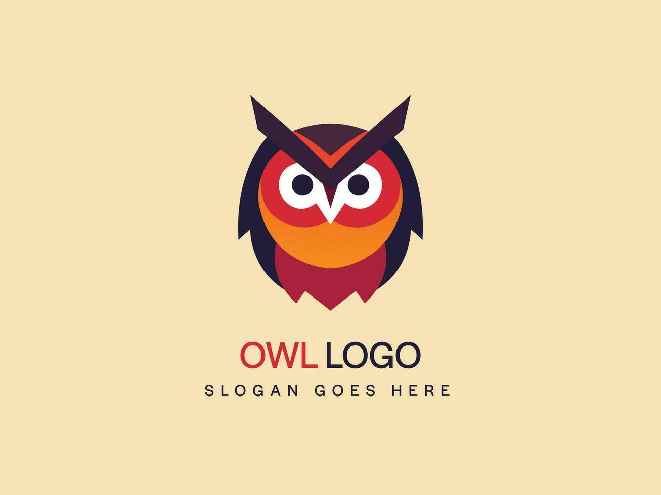 Modern owl Logo for branding vector