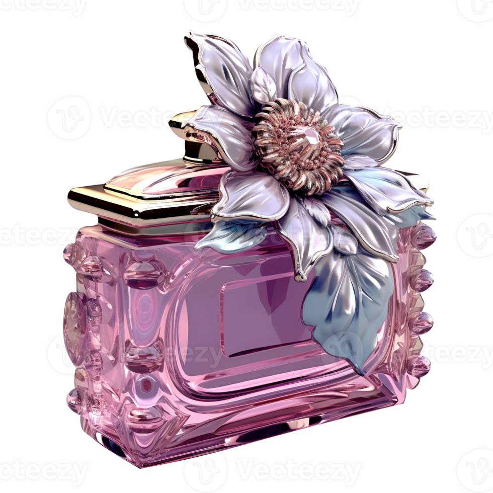 Perfume bottles isolated on png background