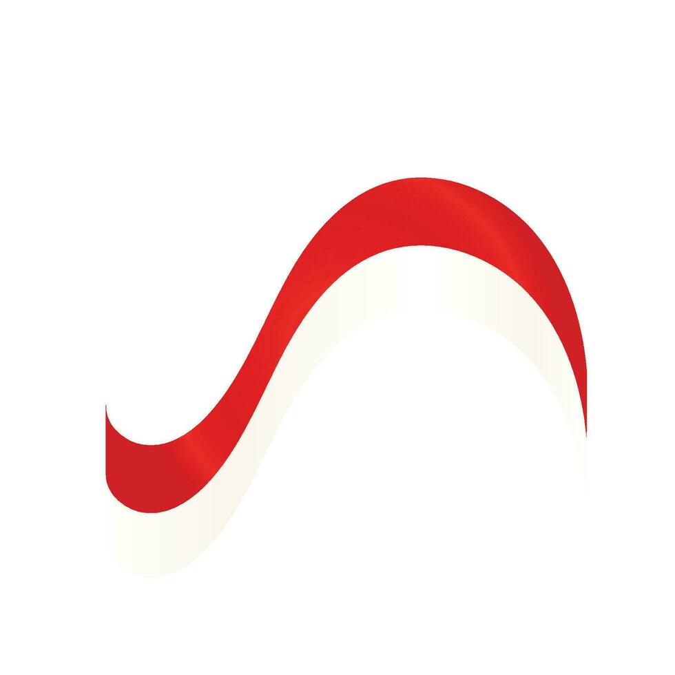 Indonesia Flag Ribbon Gradient vector