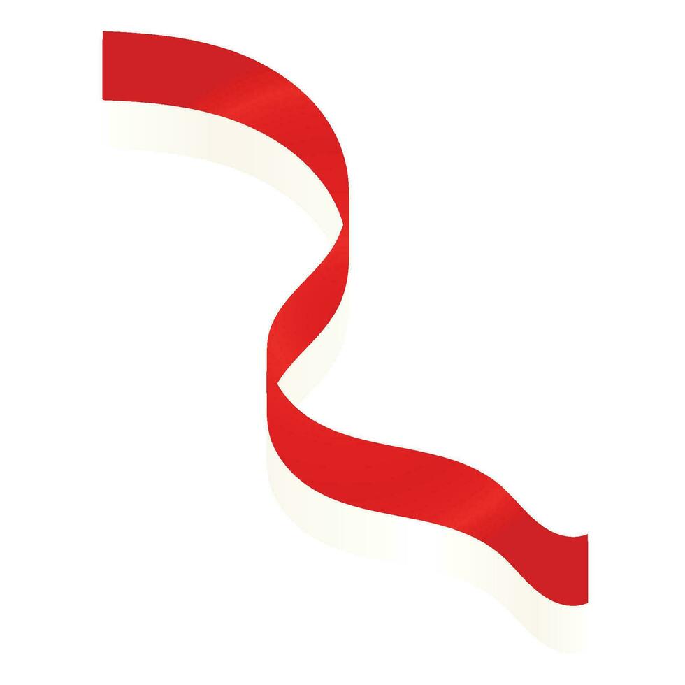 Indonesia Flag Ribbon Gradient vector
