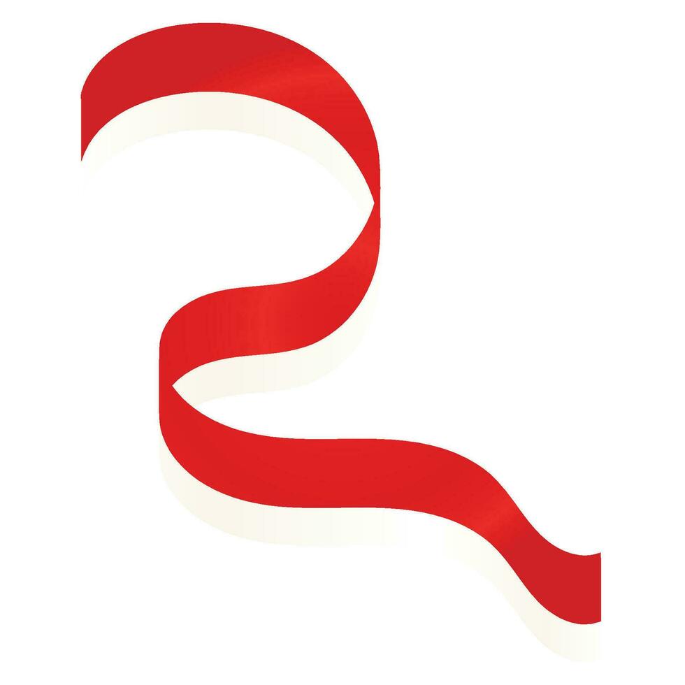 Indonesia Flag Ribbon Gradient vector