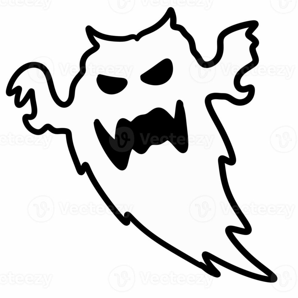 ghost cartoon on white background photo