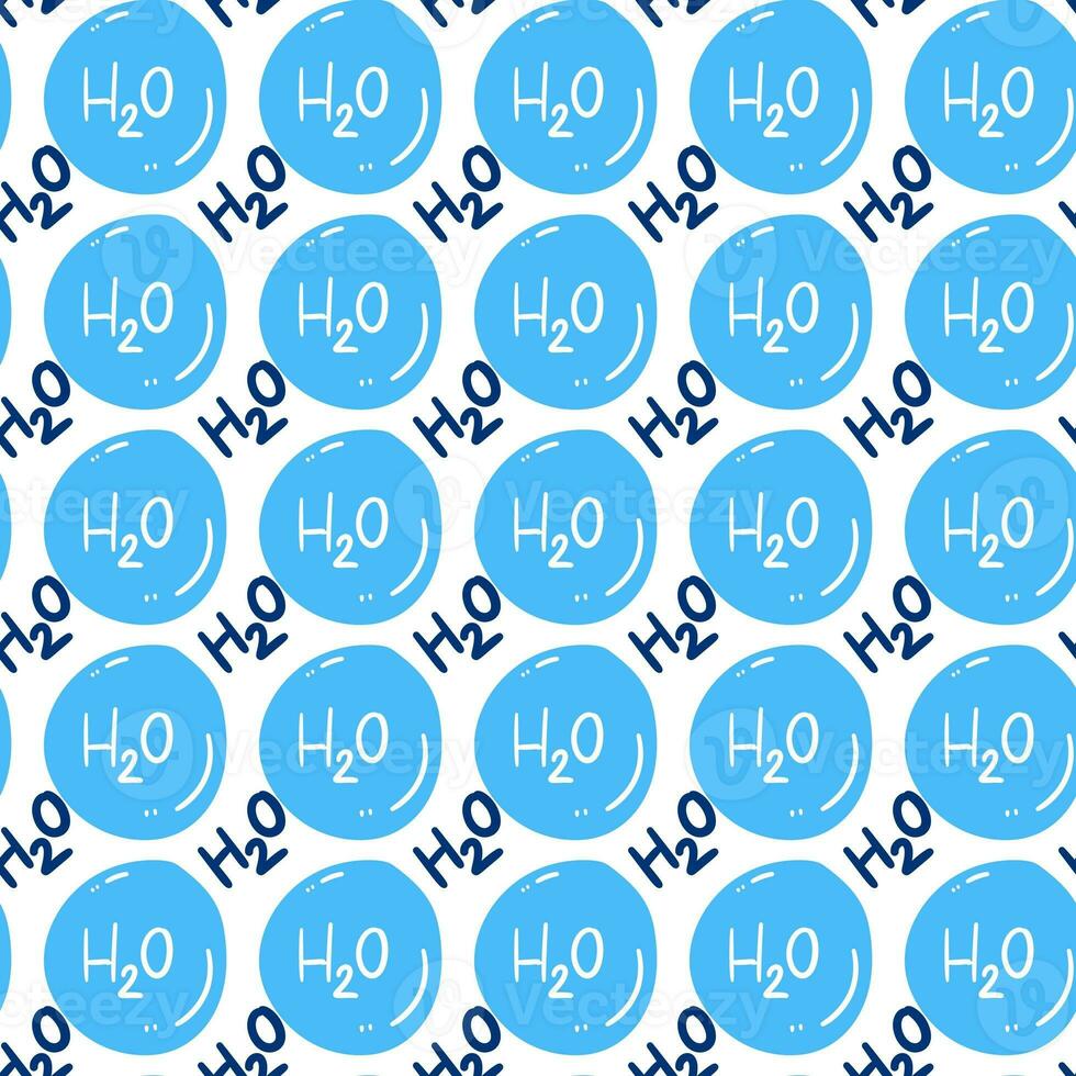 seamless pattern of abstract background, text H2O photo