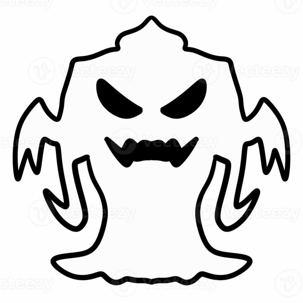 ghost cartoon on white background photo