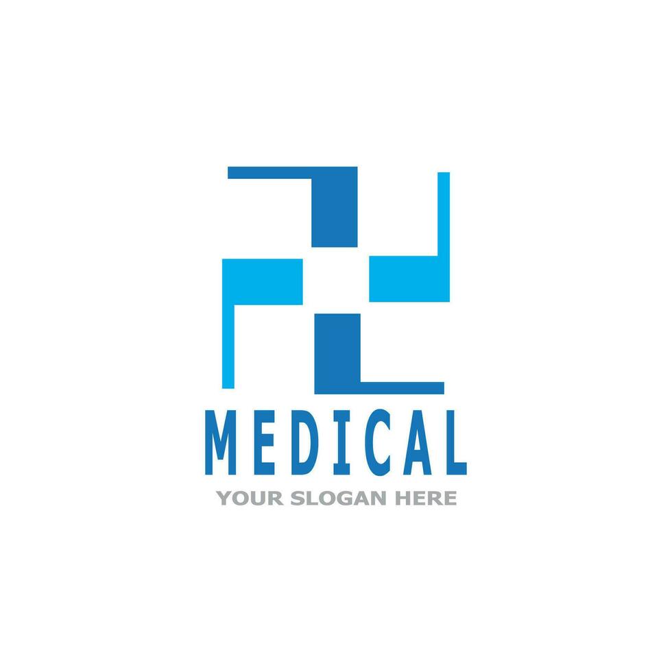 Medical cross health logo vector template