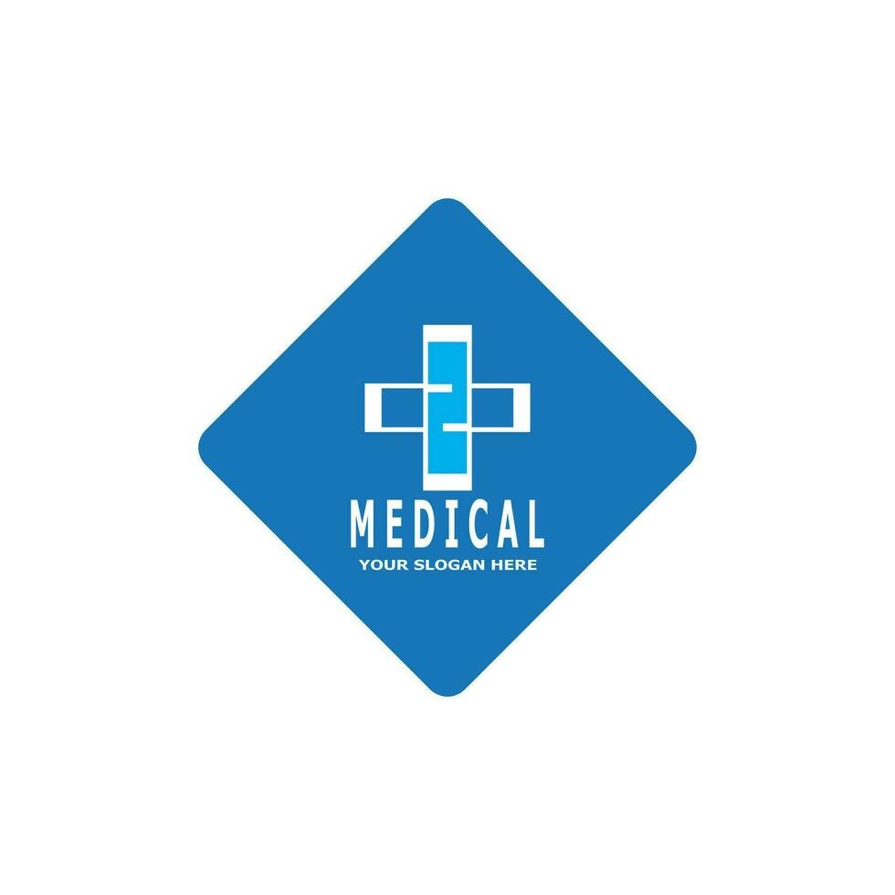 Medical cross health logo vector template