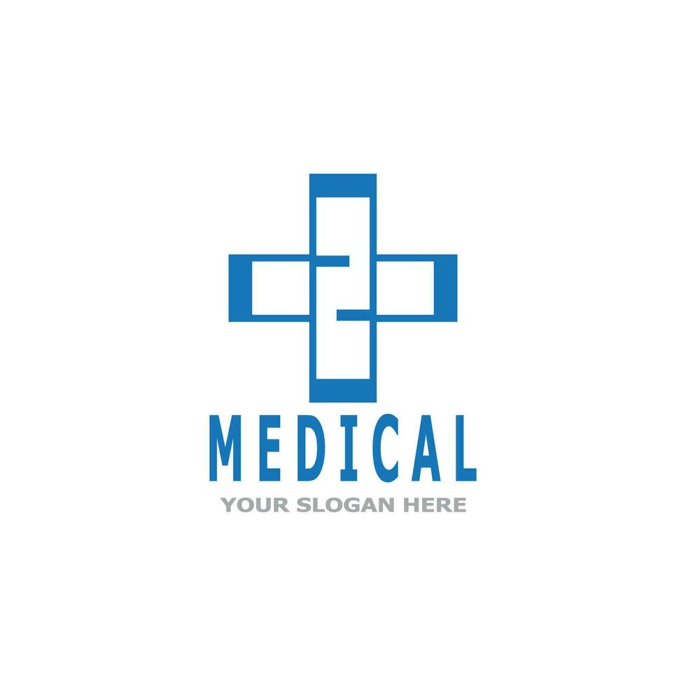 Medical cross health logo vector template