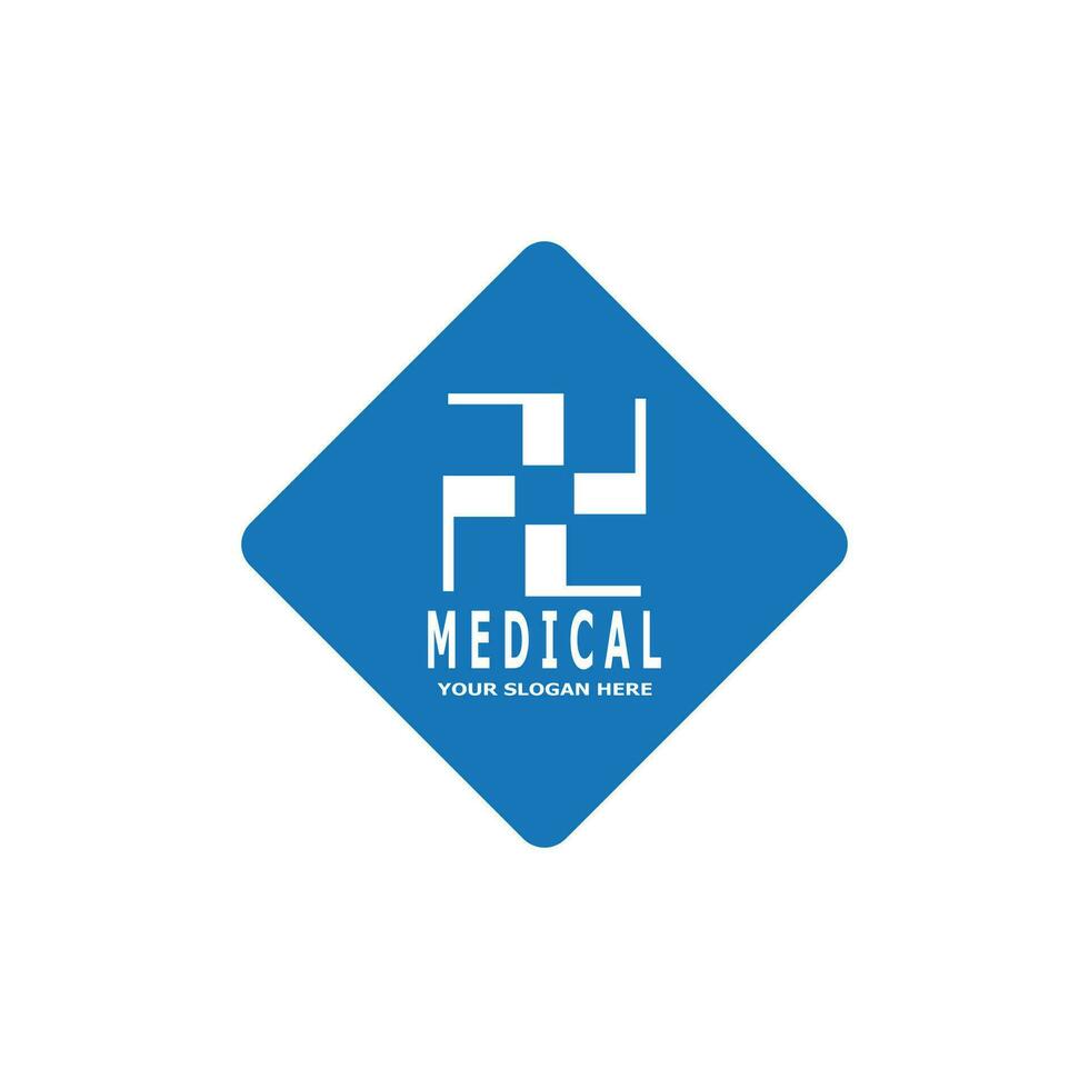 Medical cross health logo vector template