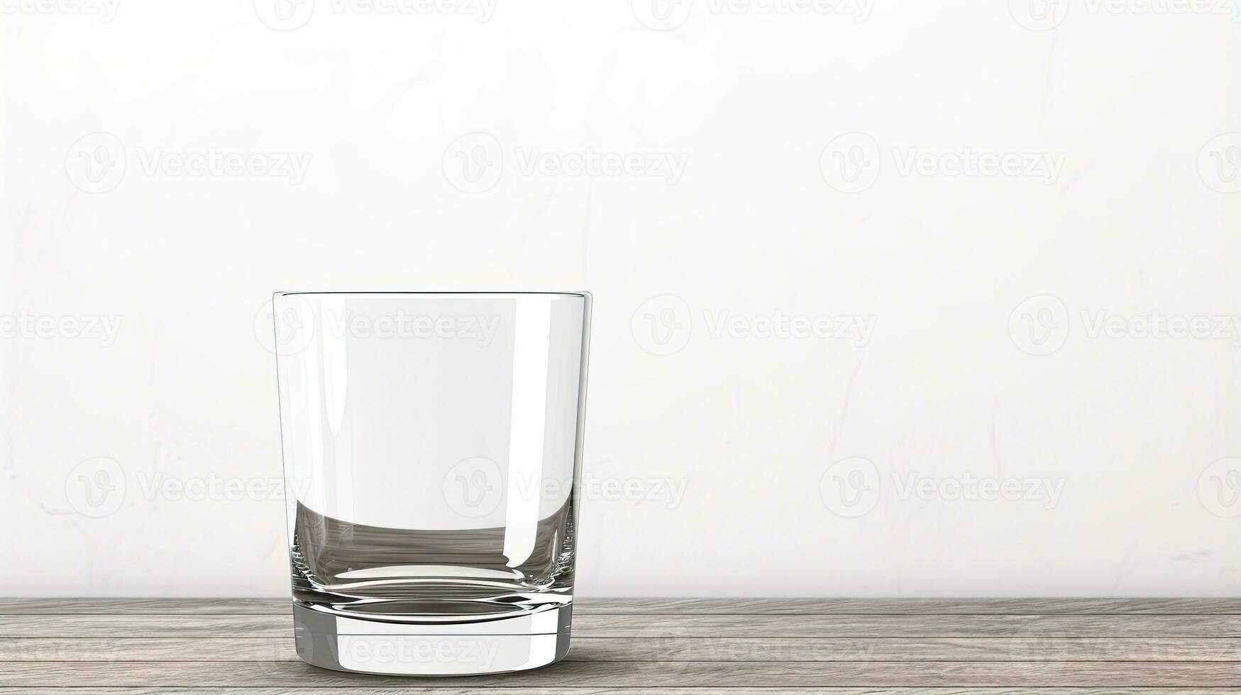 Blank Glass Shot Mockup Template on a table top for alcoholic drinks AI Generated photo