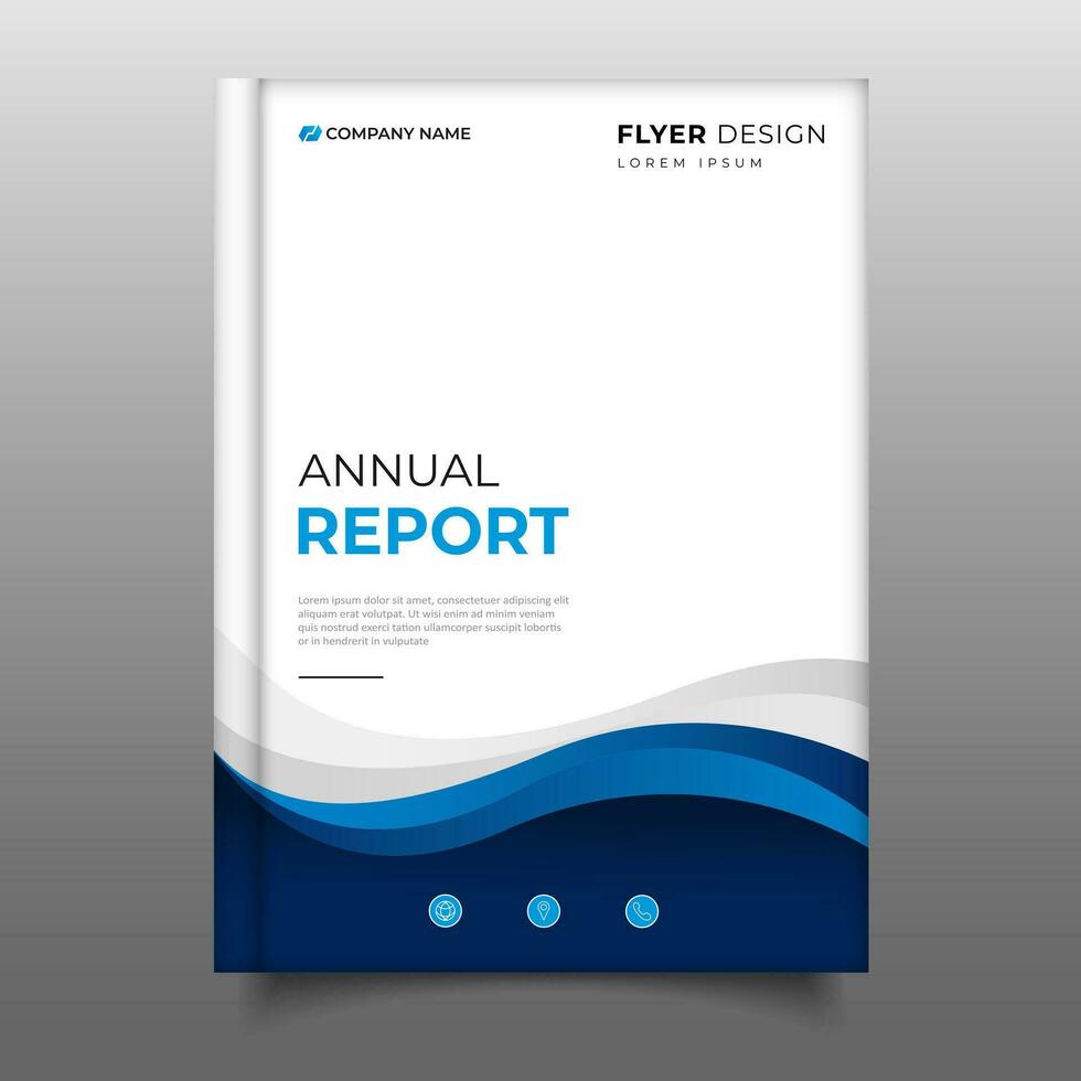 Business modern Annual report cover template design vector