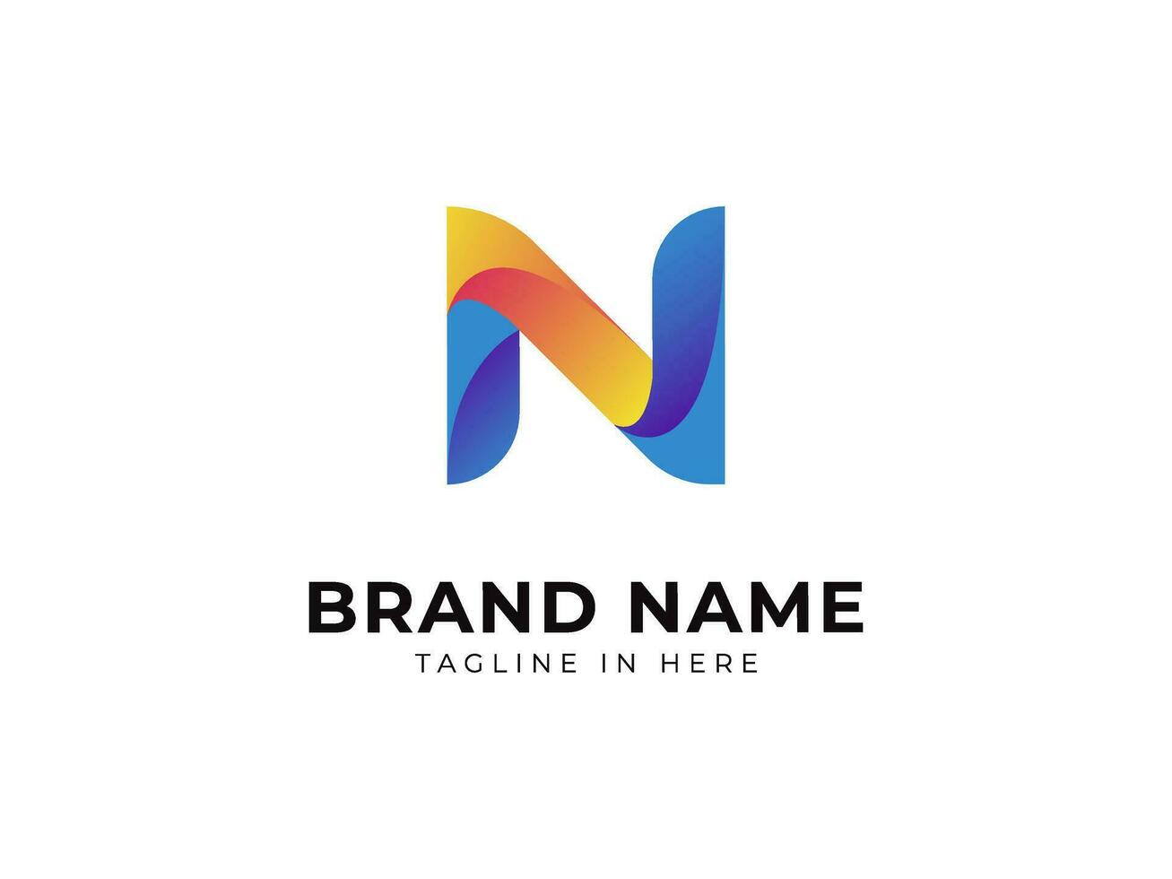 Letter N gradient colorful Logo vector