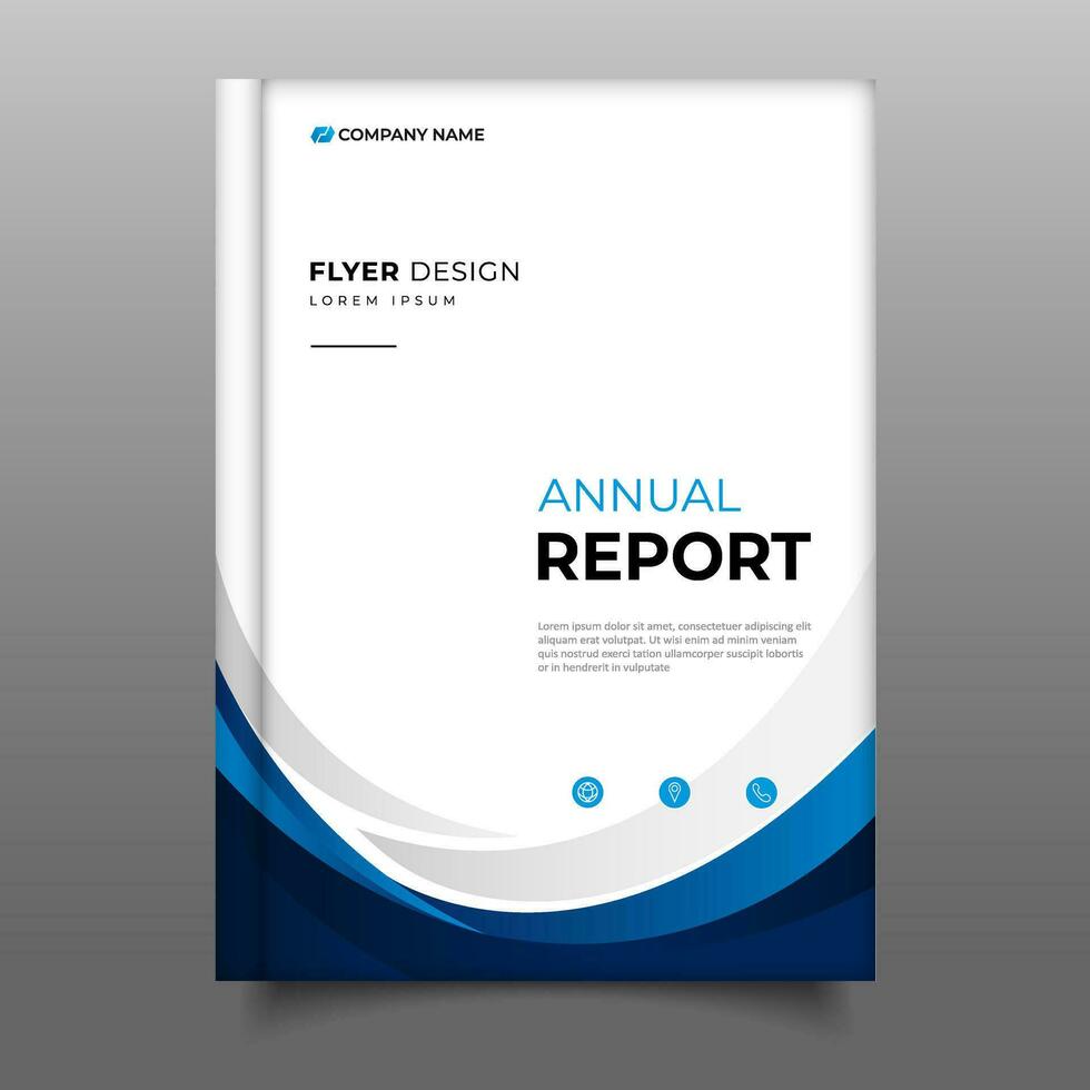 Business modern Annual report cover template design vector