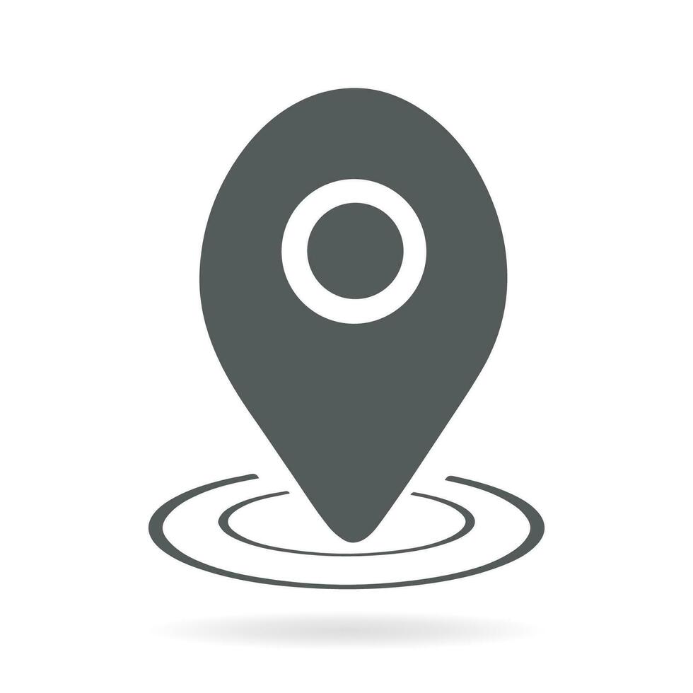 Pin icon vector. Location sign Isolated on white background. Navigation map, gps, direction, place, compass, contact, search concept. Flat style for graphic design, logo, Web, UI, mobile app, EPS10. vector