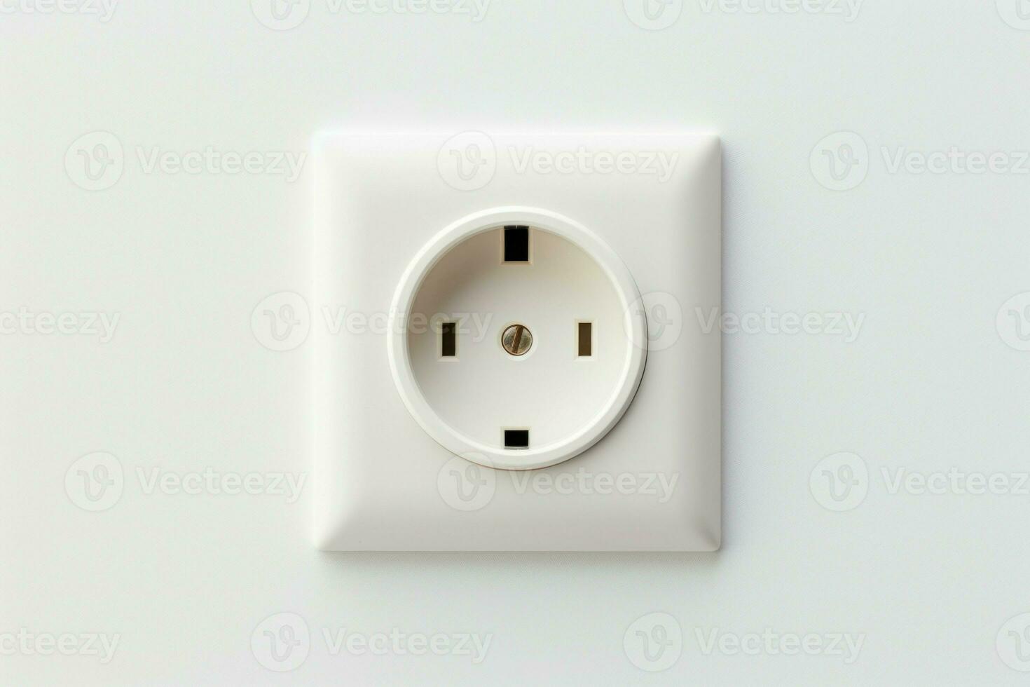 Integrated European socket wall. Generate Ai photo