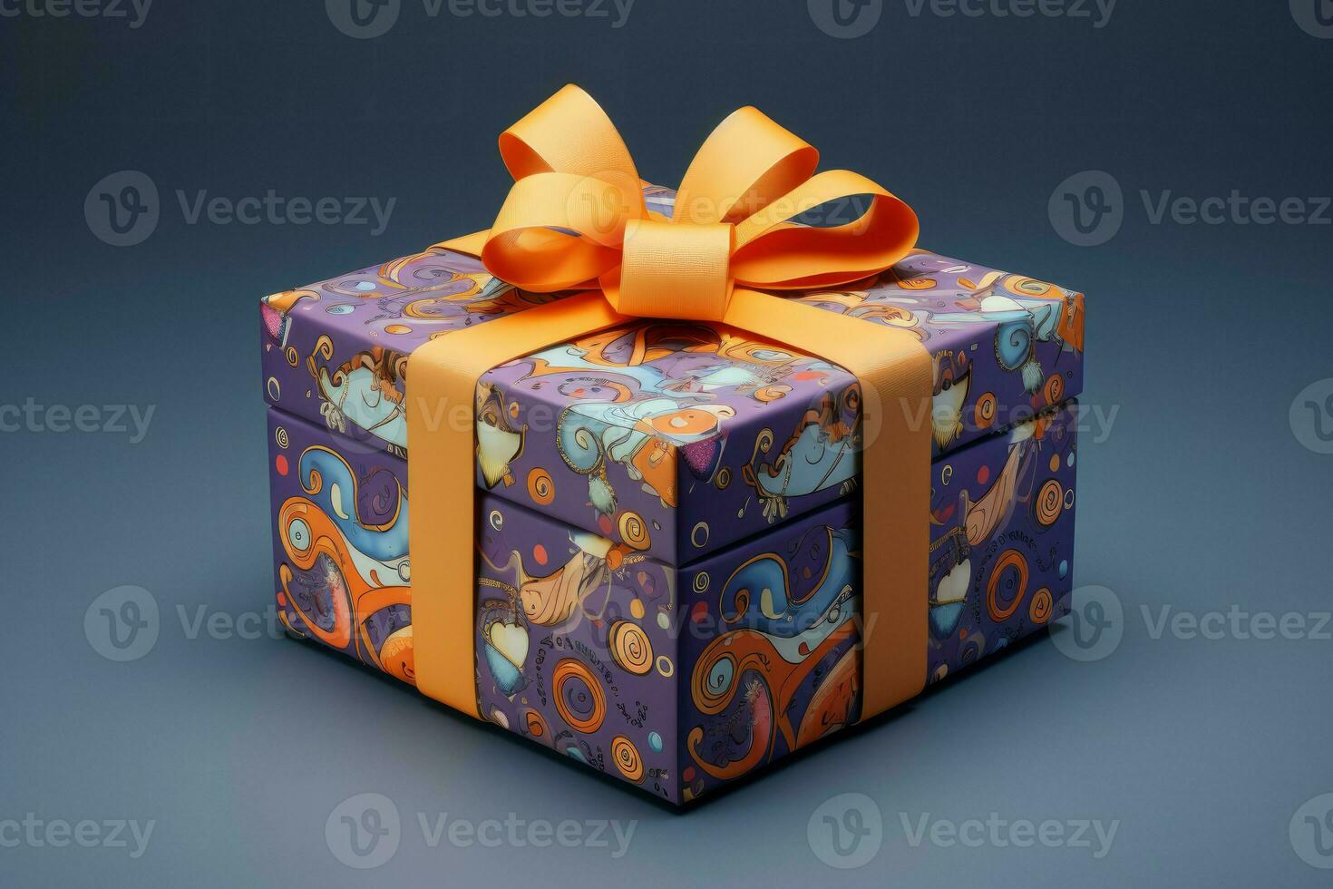 Vibrant Gift box 3d. Generate Ai photo