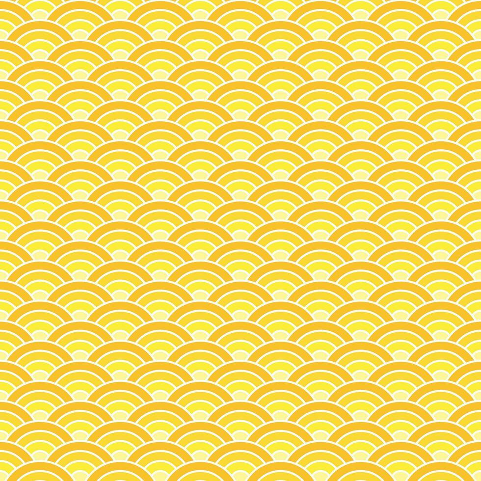 amarillo sombra de japonés ola modelo antecedentes. japonés sin costura modelo vector. olas antecedentes ilustración. para ropa, envase papel, fondo, fondo, regalo tarjeta. vector