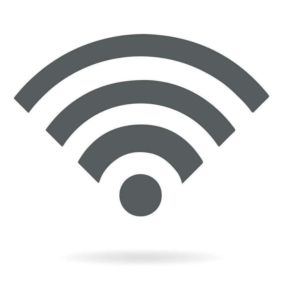 Wifi icono negro. Wisconsin fi vector icono.