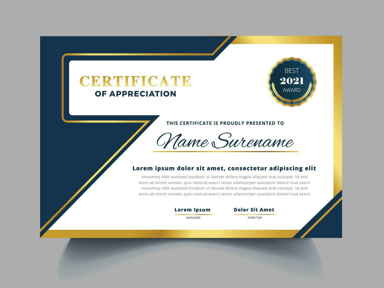 Modern Elegant Certificate Template free Vector