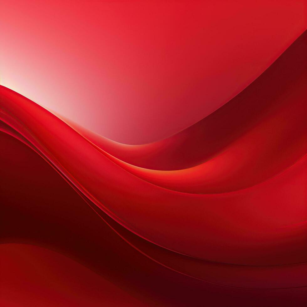 Abstract red background, wavy lines, gradient. Banner design, place for text, surface photo