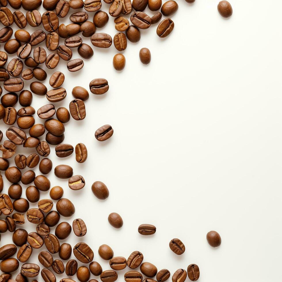 Coffee beans on white background photo