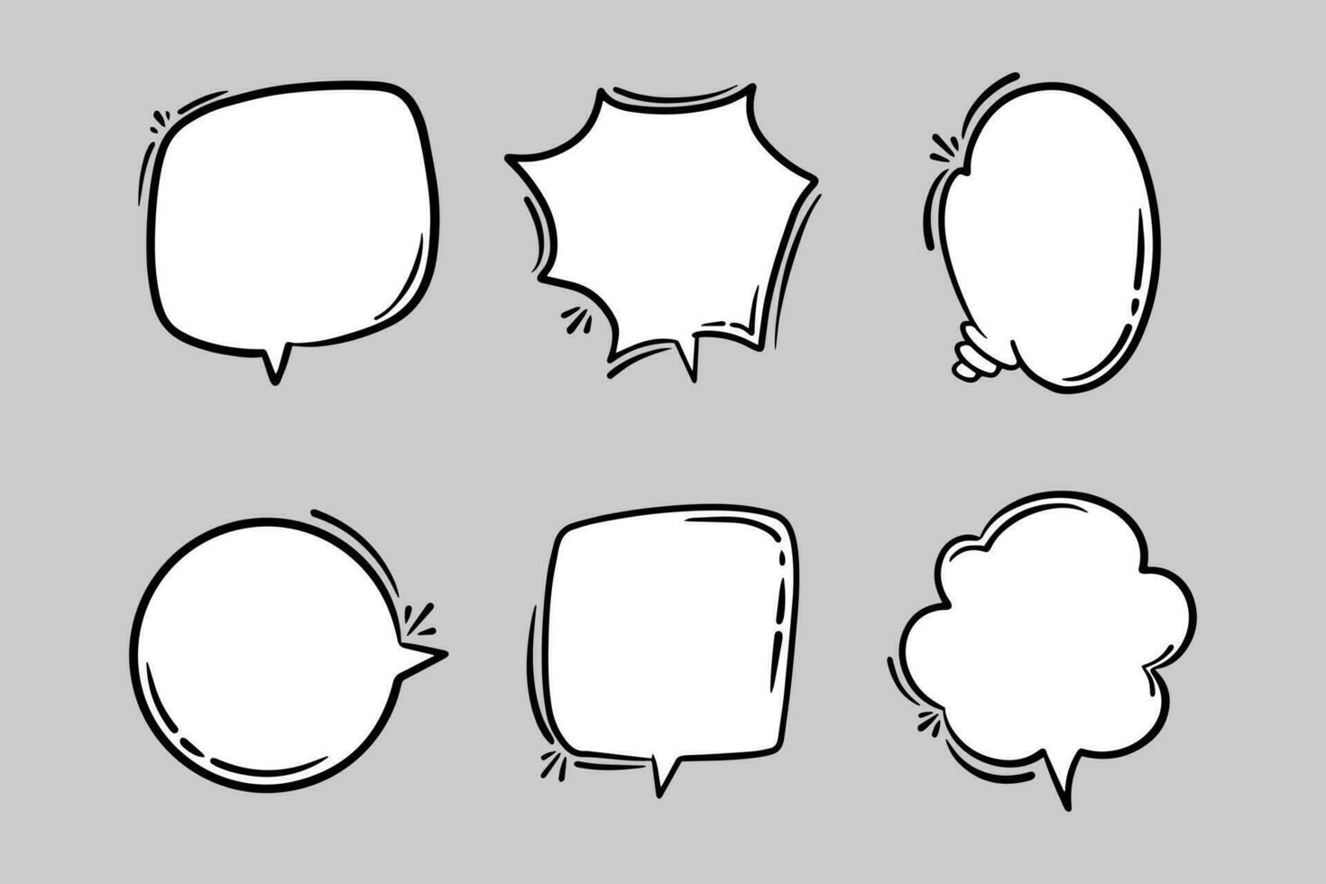 Comic bubbles for design purposes vector