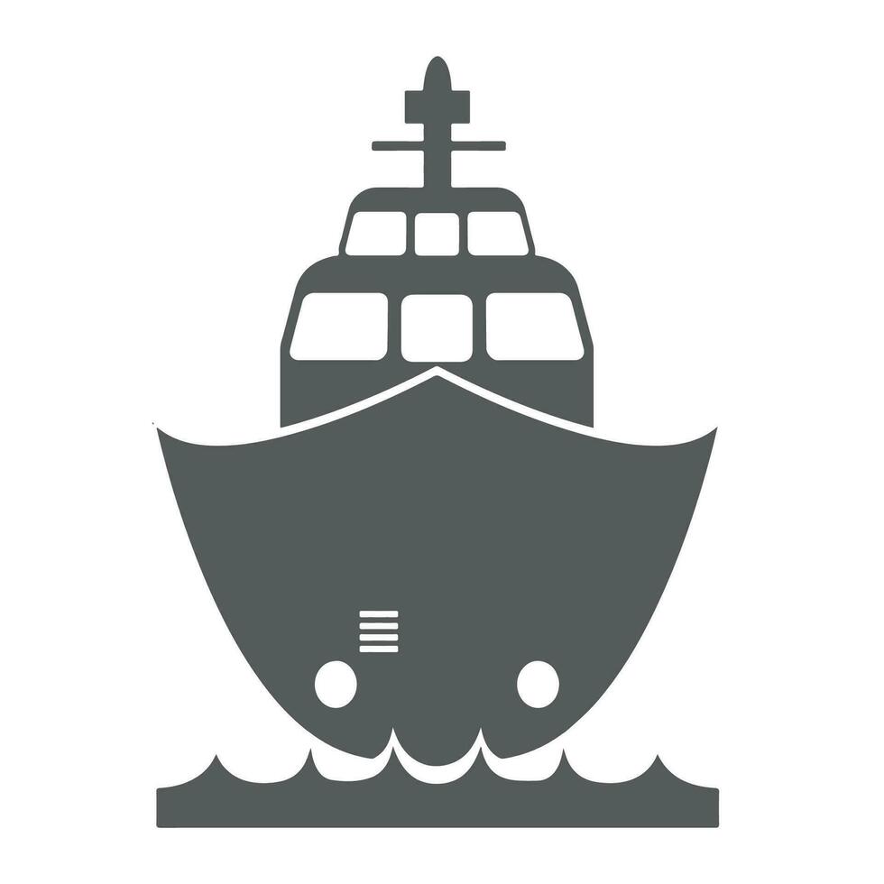 Cruise ship icon, Travel and holiday symbols. vector