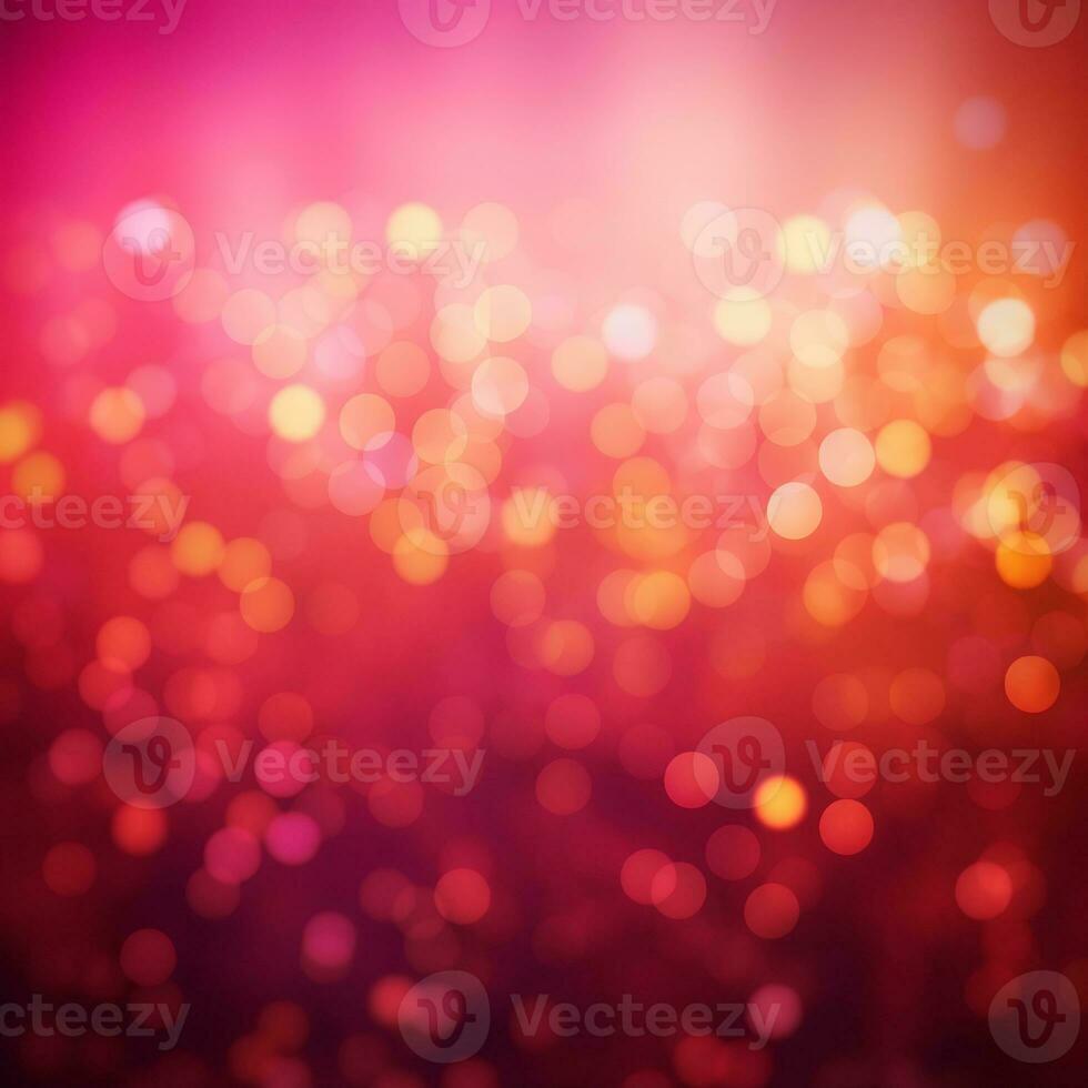Bright yellow-pink sparkling background with bokeh effect. Gradient, vibrant, digital paper, print photo