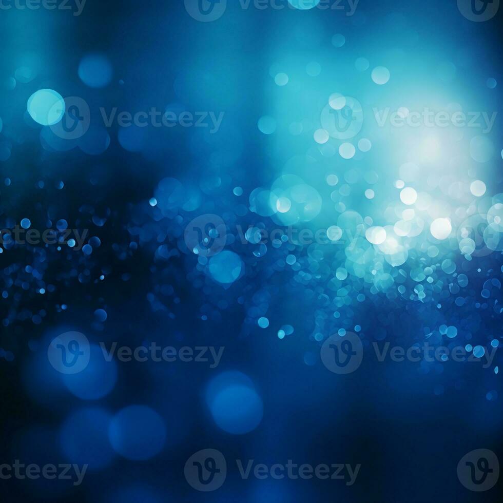 Blue neon graphic background with bokeh effect, glow, sparks photo