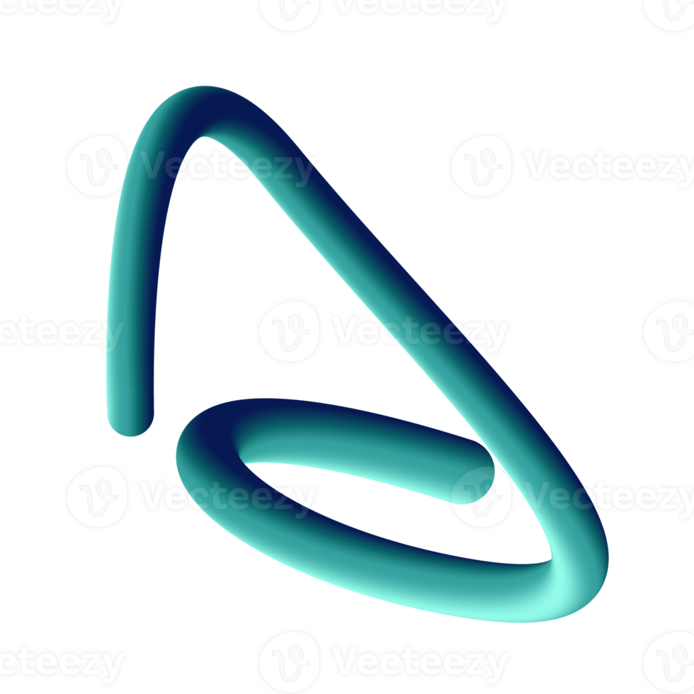 3D Blue Wave Line png