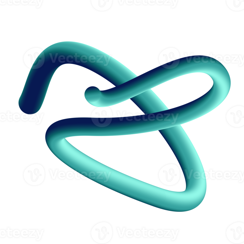 3D Blue Wave Line png