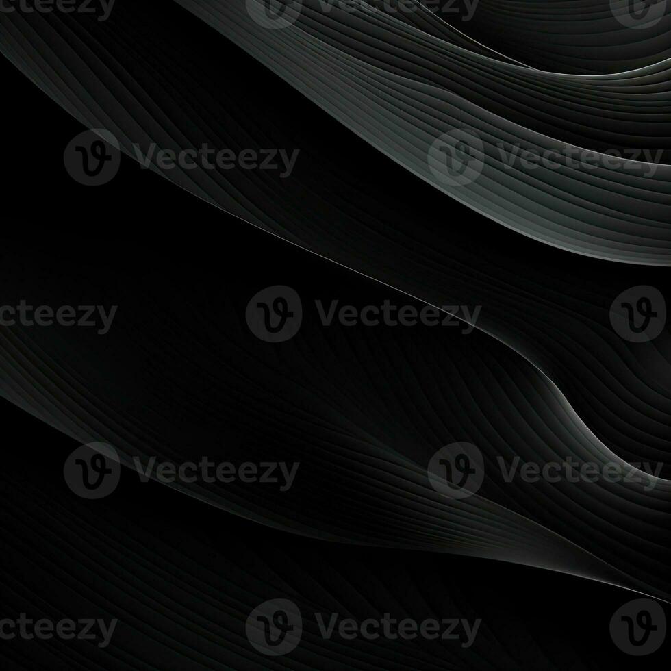 Simple black background, empty space for text, smoke, waves photo