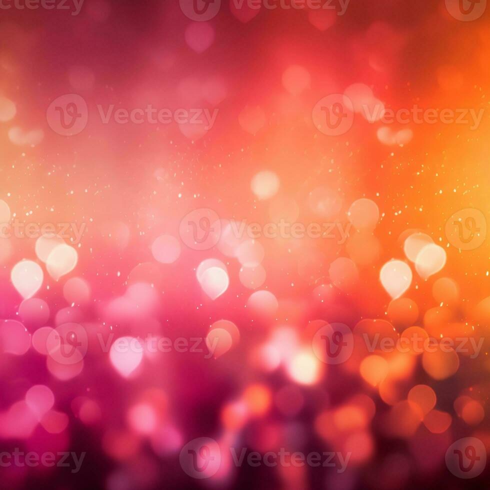 Bright yellow-pink sparkling background with bokeh effect. Gradient, vibrant, digital paper, print photo