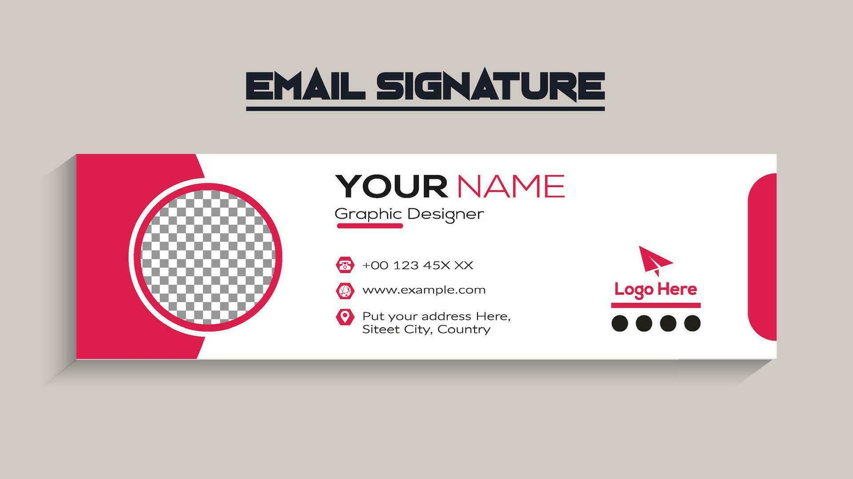 Corporate Modern Email Signature Design template. Email signature template design. business e signature vector design.