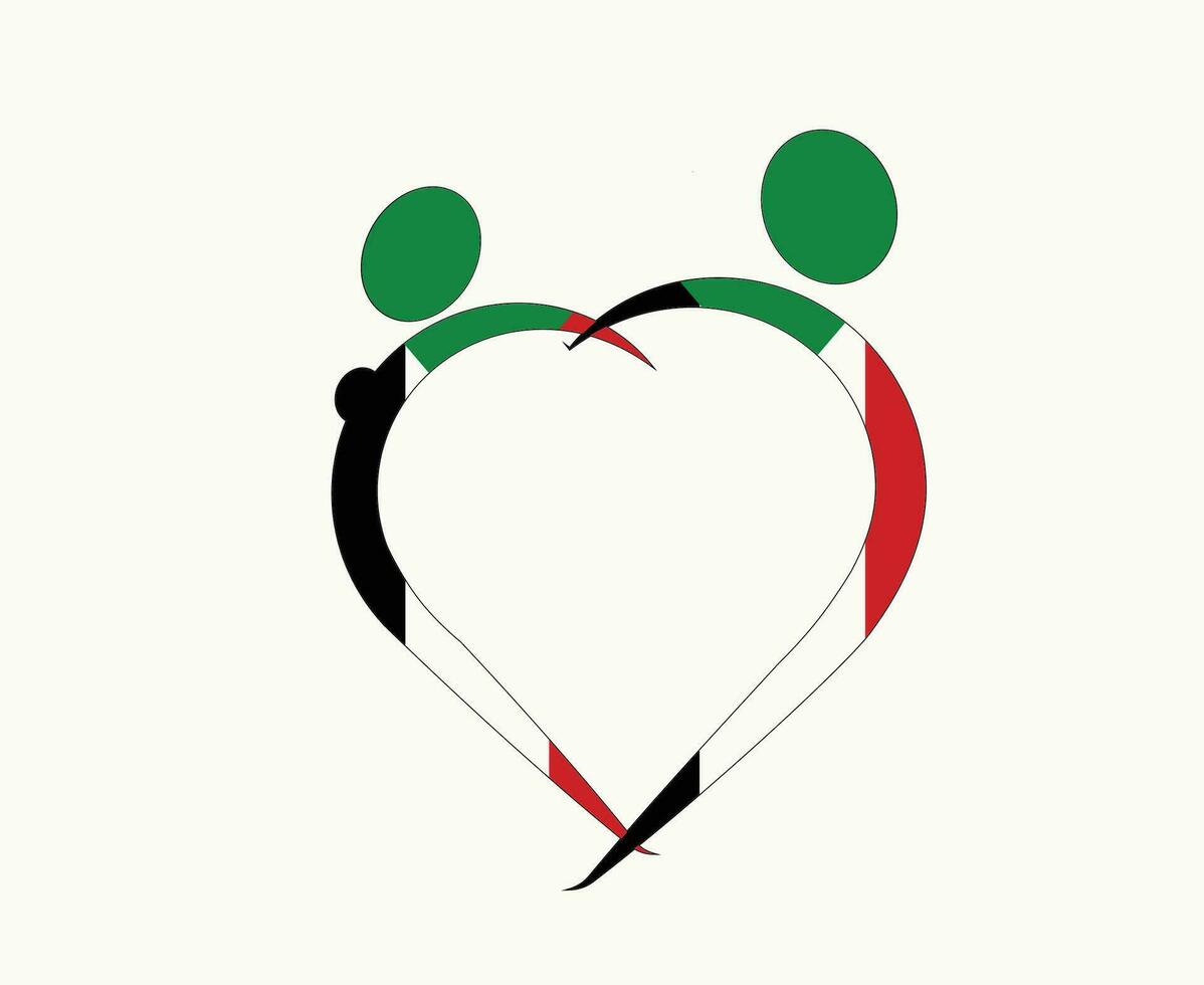 Sudan Flag Emblem Symbol Abstract Vector illustration Design