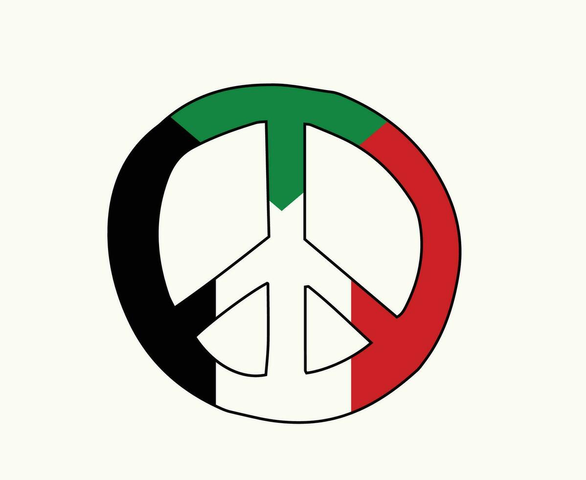 Sudan Symbol Peace Flag Emblem Middle East country Abstract Vector illustration Design
