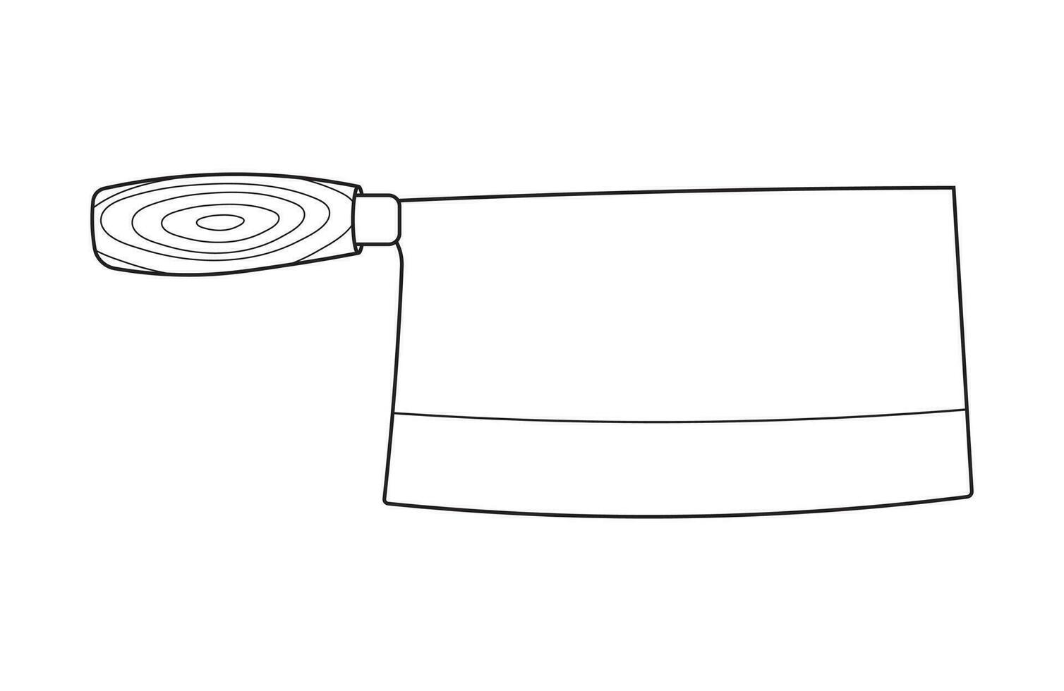 mano dibujado niños dibujo dibujos animados vector ilustración de madera encargarse de adherirse cuchillo aislado en garabatear estilo