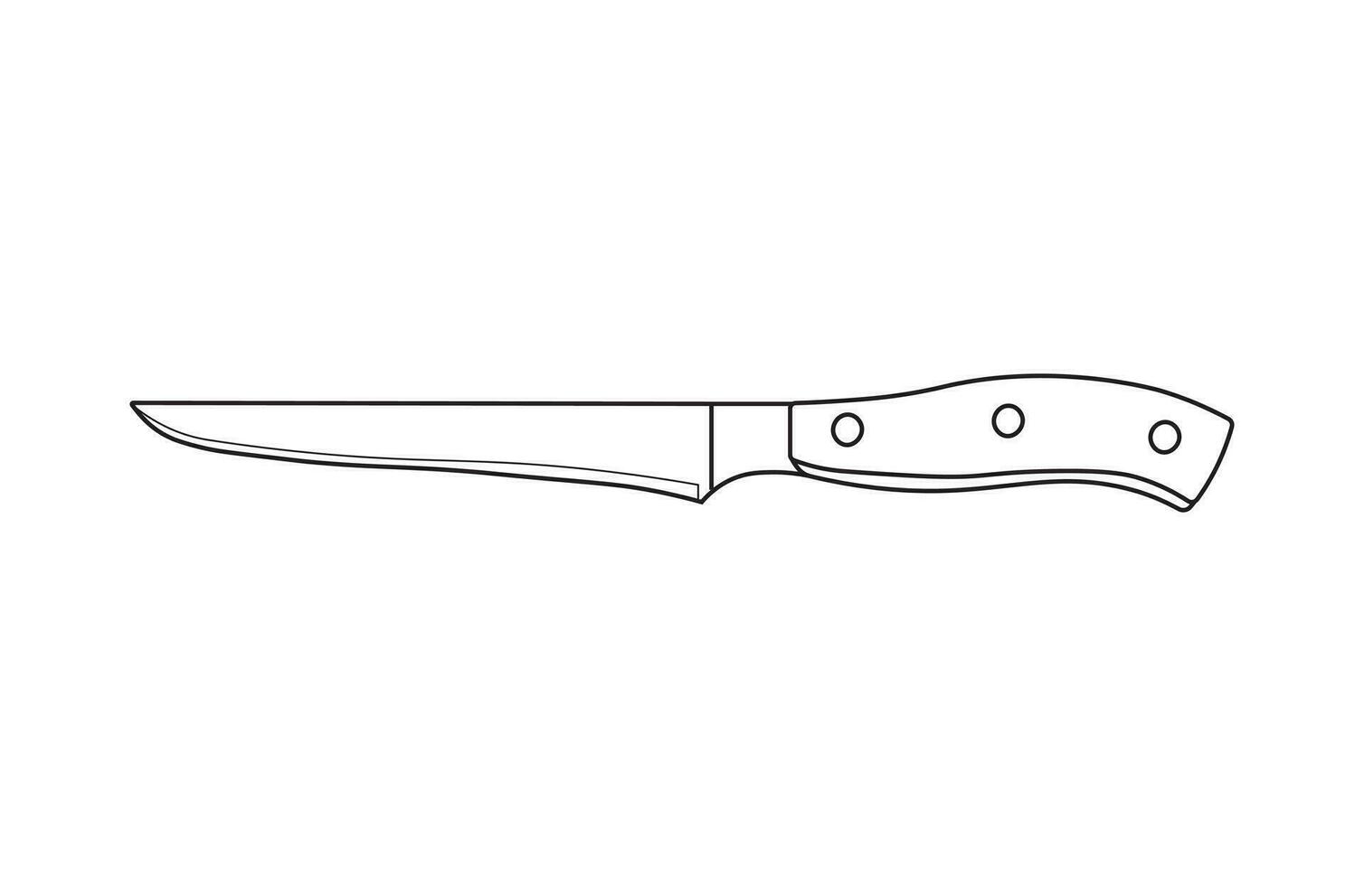 mano dibujado niños dibujo dibujos animados vector ilustración deshuesado cuchillo aislado en garabatear estilo