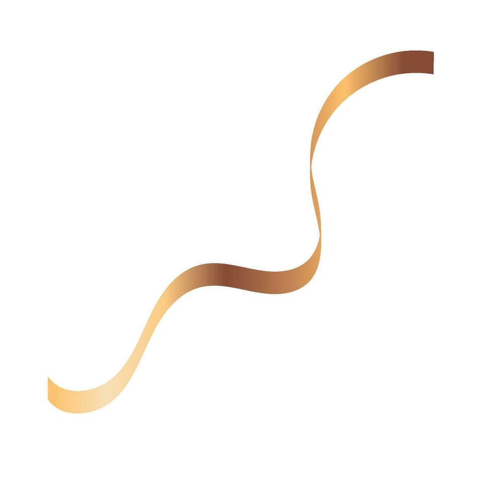 Luxury Spiral Golden Ribbon vector