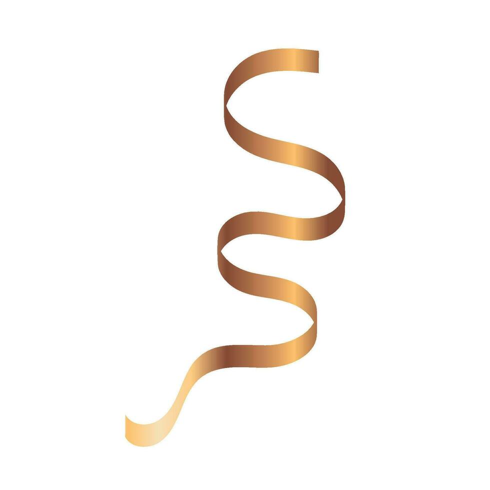 Luxury Spiral Golden Ribbon vector