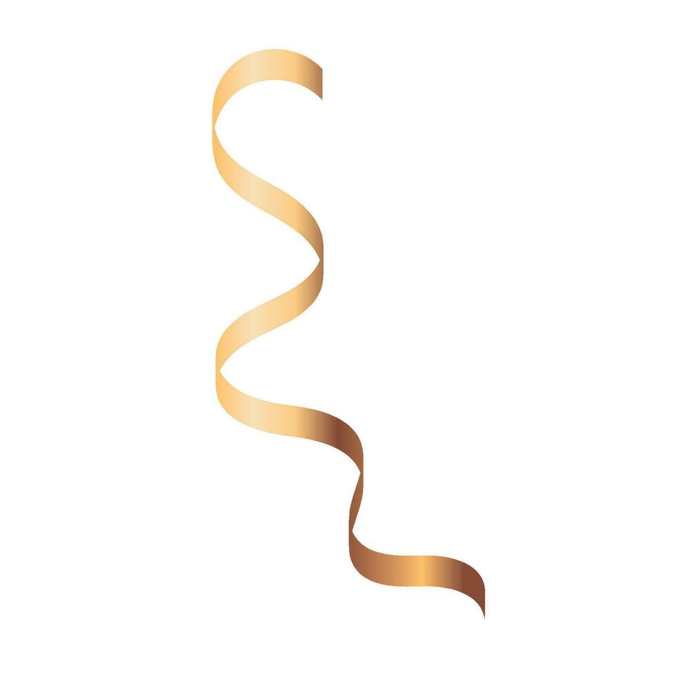 Luxury Spiral Golden Ribbon vector