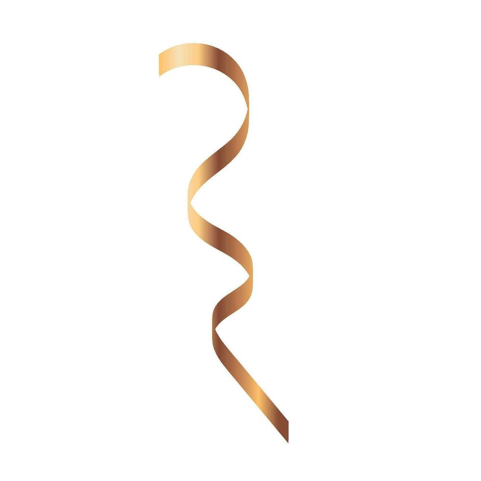 Luxury Spiral Golden Ribbon vector