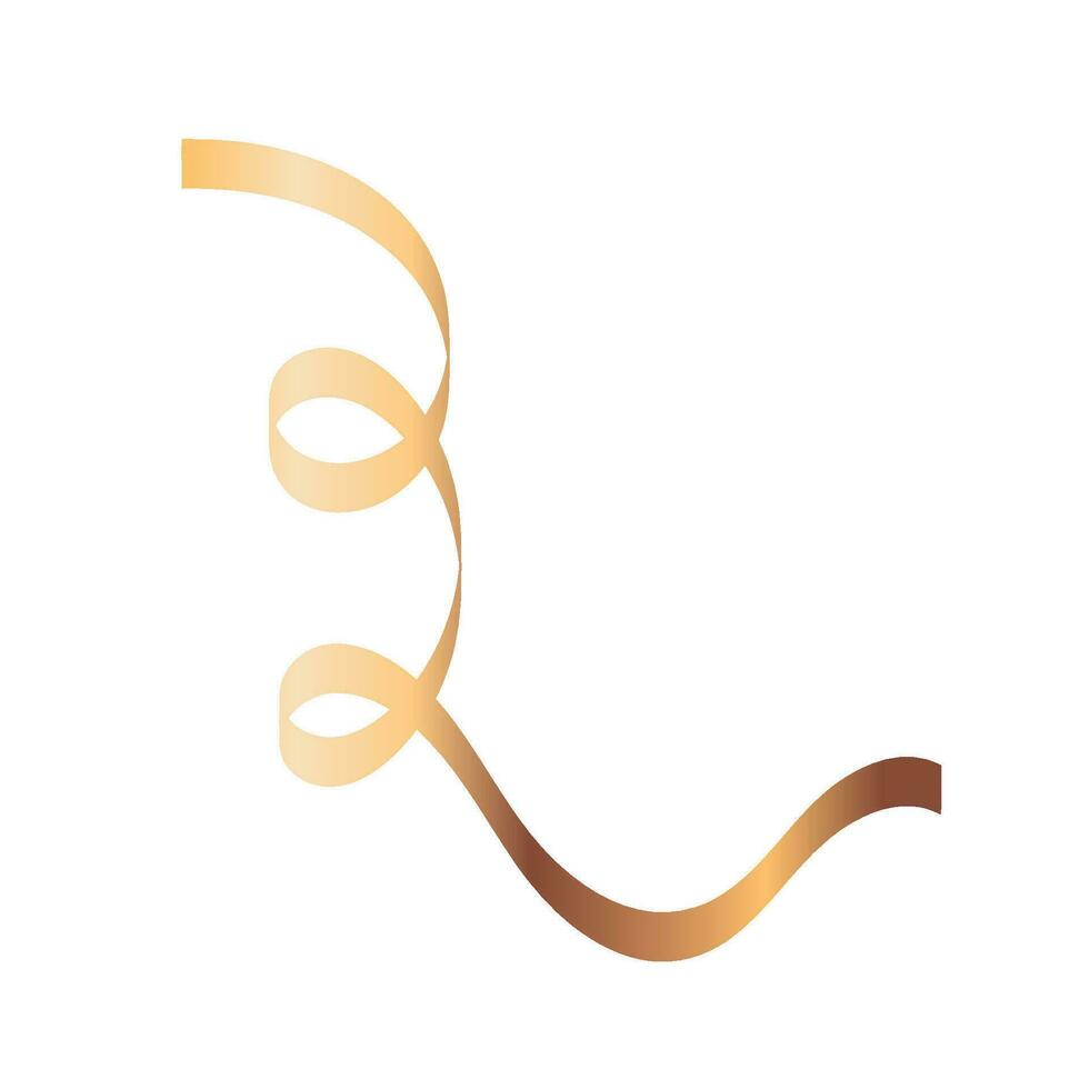 Luxury Spiral Golden Ribbon vector